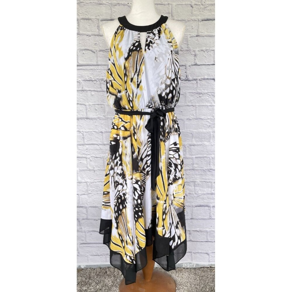 New York & Company Women's Beautiful Sleeveless Chiffon midi A Dress Size Large